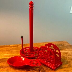 Matching Set Mixing Spoon, Napkins, & Paper towel Holders